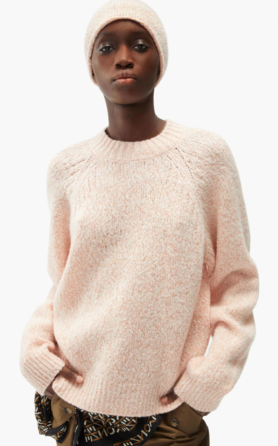 Suéter Kenzo Recycled wool and cashmere Feminino - Laranja | 586QOAERJ